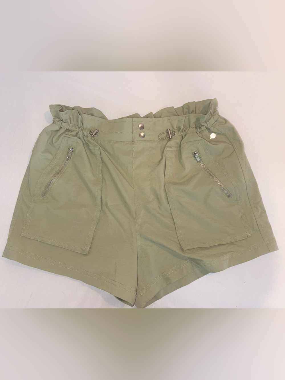 CALIA by Carrie Underwood Olive Green Women's paper bag Shorts Size Medium